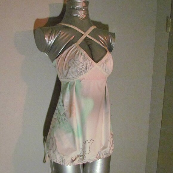 Lululemon Strappy Pastel Floral Built in Bra Adjustable Waist Size 4 - Picture 1 of 9